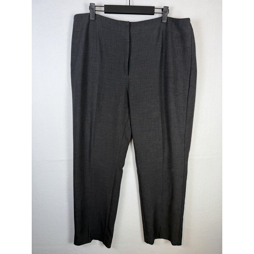 Talbots Womens Size 16W Gray Heritage Dress Pants Stretch Straight Leg Slacks